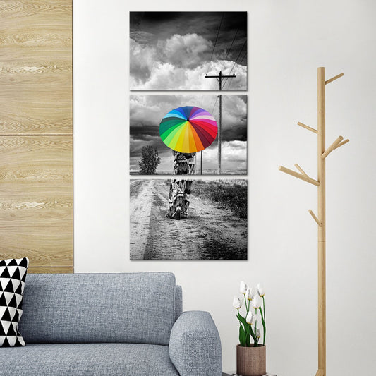 Bright Umbrella Pop Multi Panel Canvas Wall Art