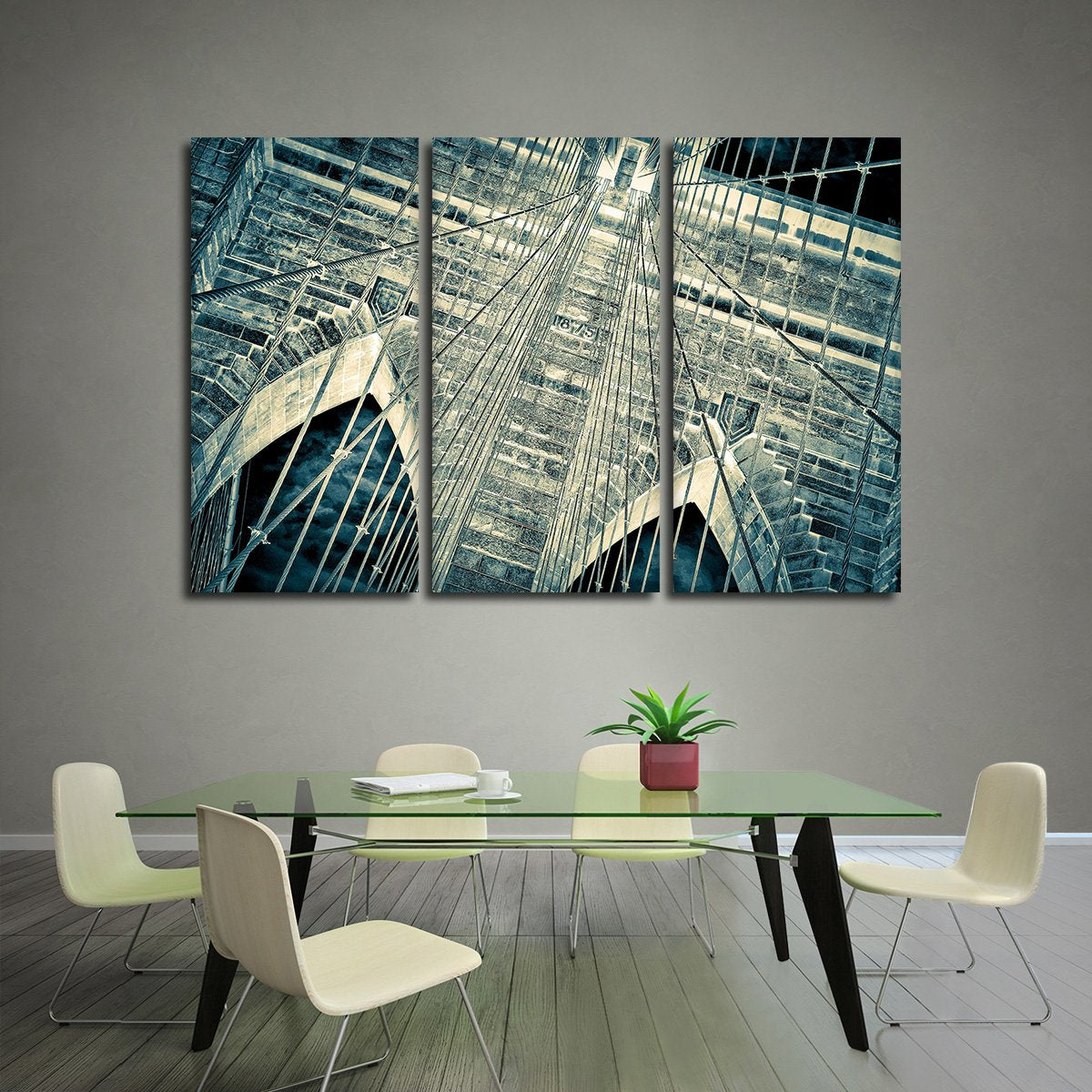 Brooklyn Bridge Perspective Multi Panel Canvas Wall Art