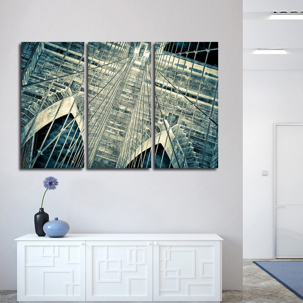 Brooklyn Bridge Perspective Multi Panel Canvas Wall Art