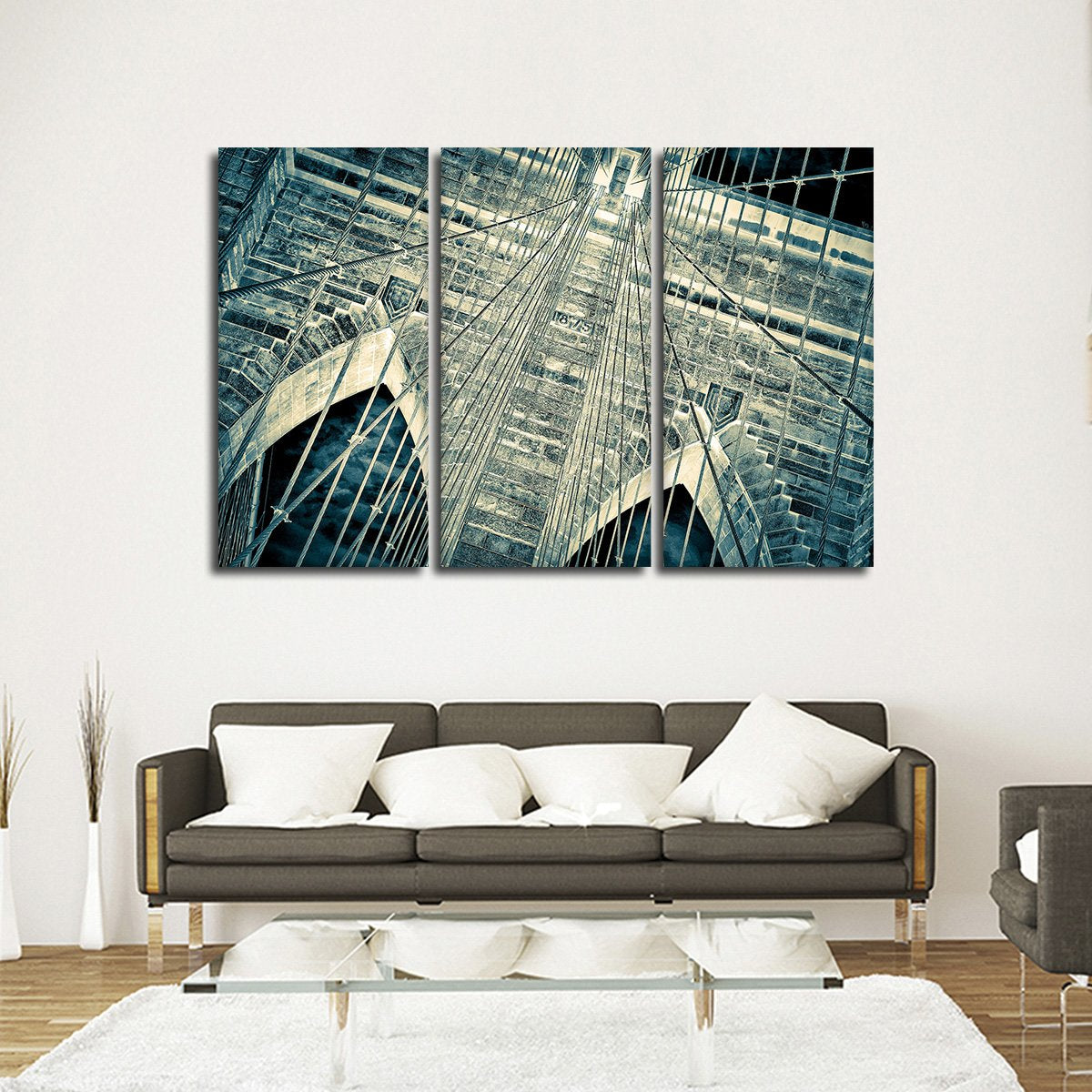 Brooklyn Bridge Perspective Multi Panel Canvas Wall Art