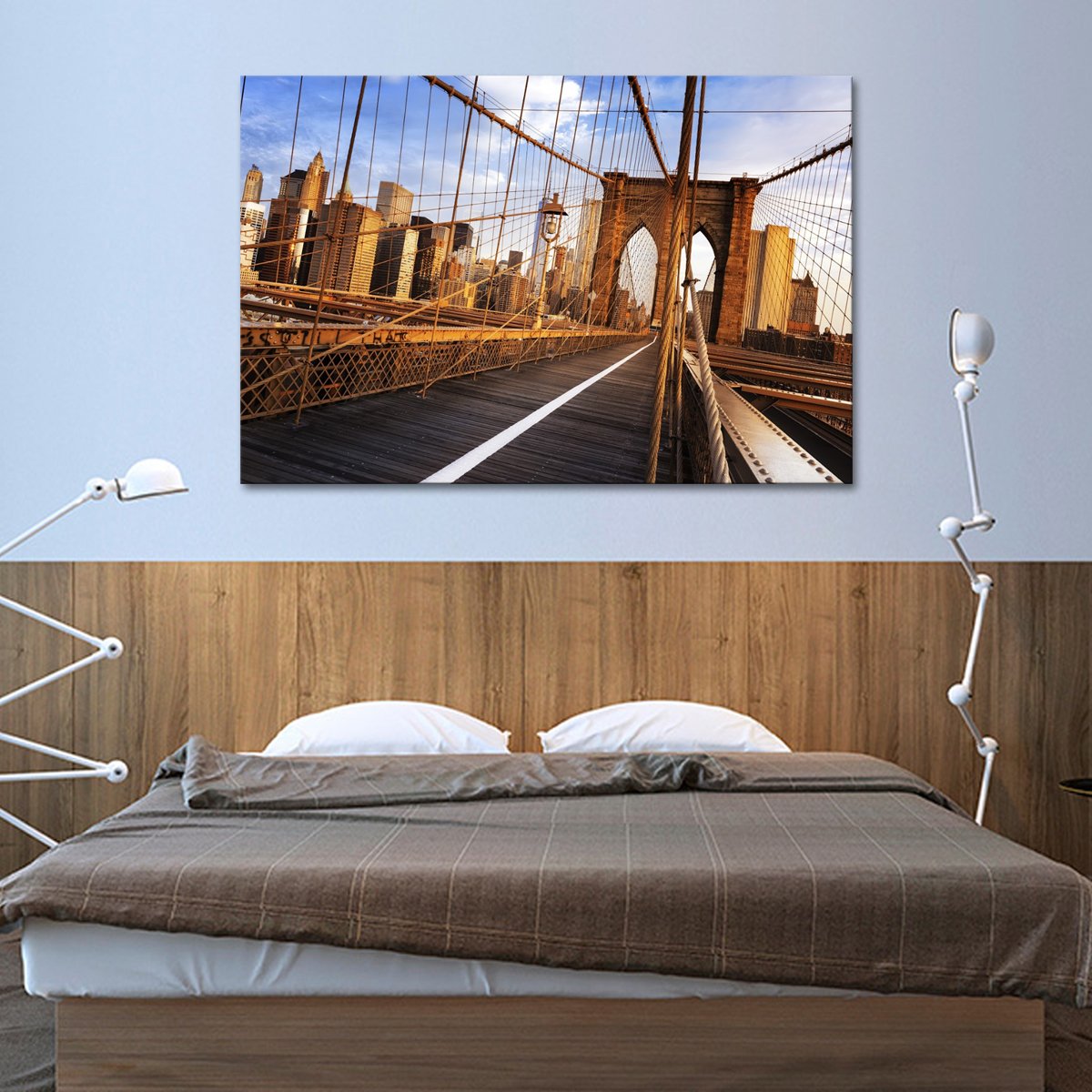 Brooklyn Bridge Sunrise Multi Panel Canvas Wall Art