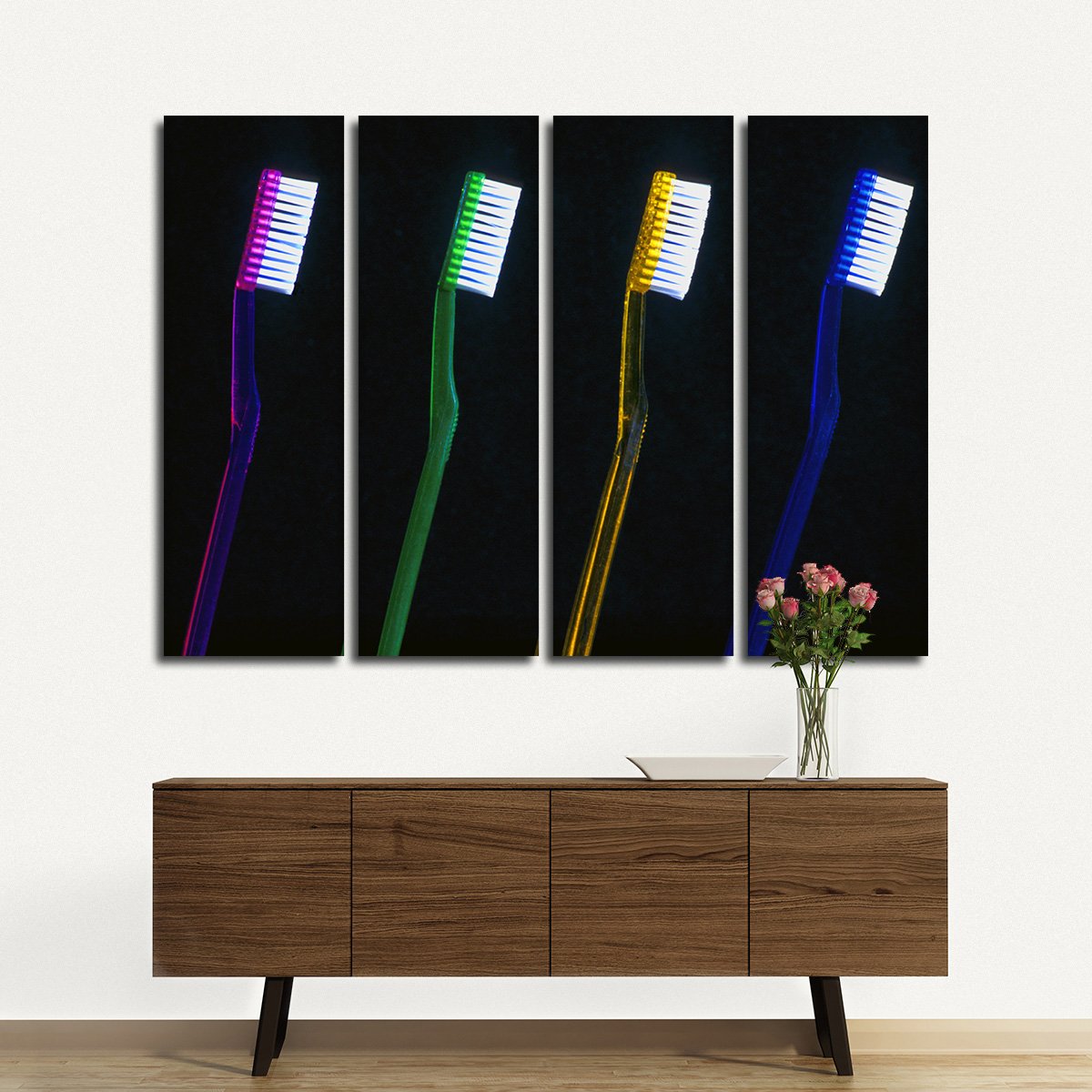 Brush Your Teeth Multi Panel Canvas Wall Art