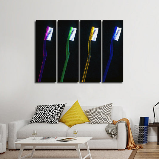 Brush Your Teeth Multi Panel Canvas Wall Art