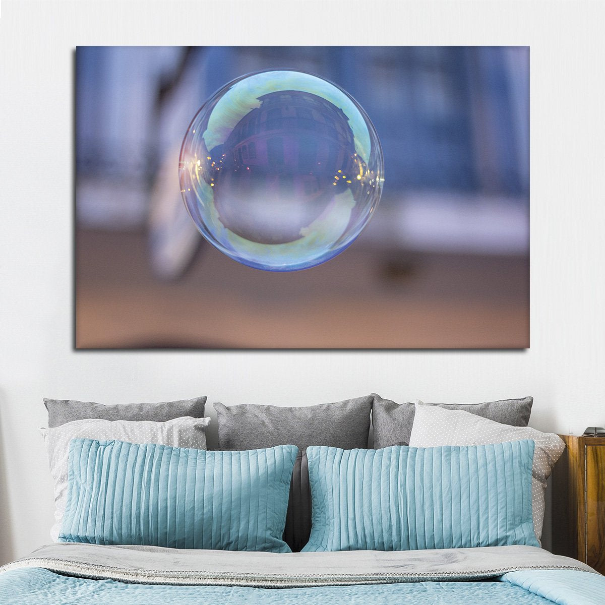 Bubble Focus Multi Panel Canvas Wall Art