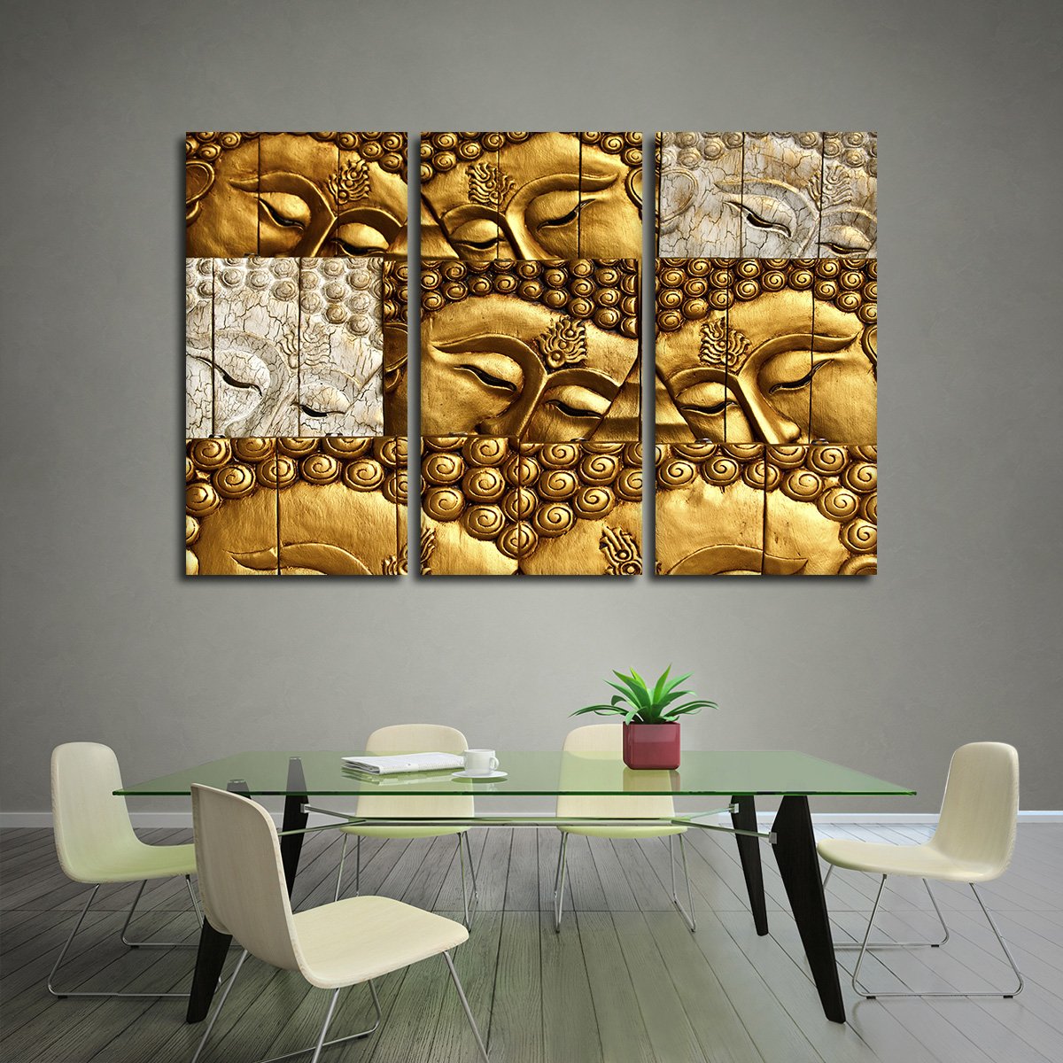 Buddha Collage Multi Panel Canvas Wall Art