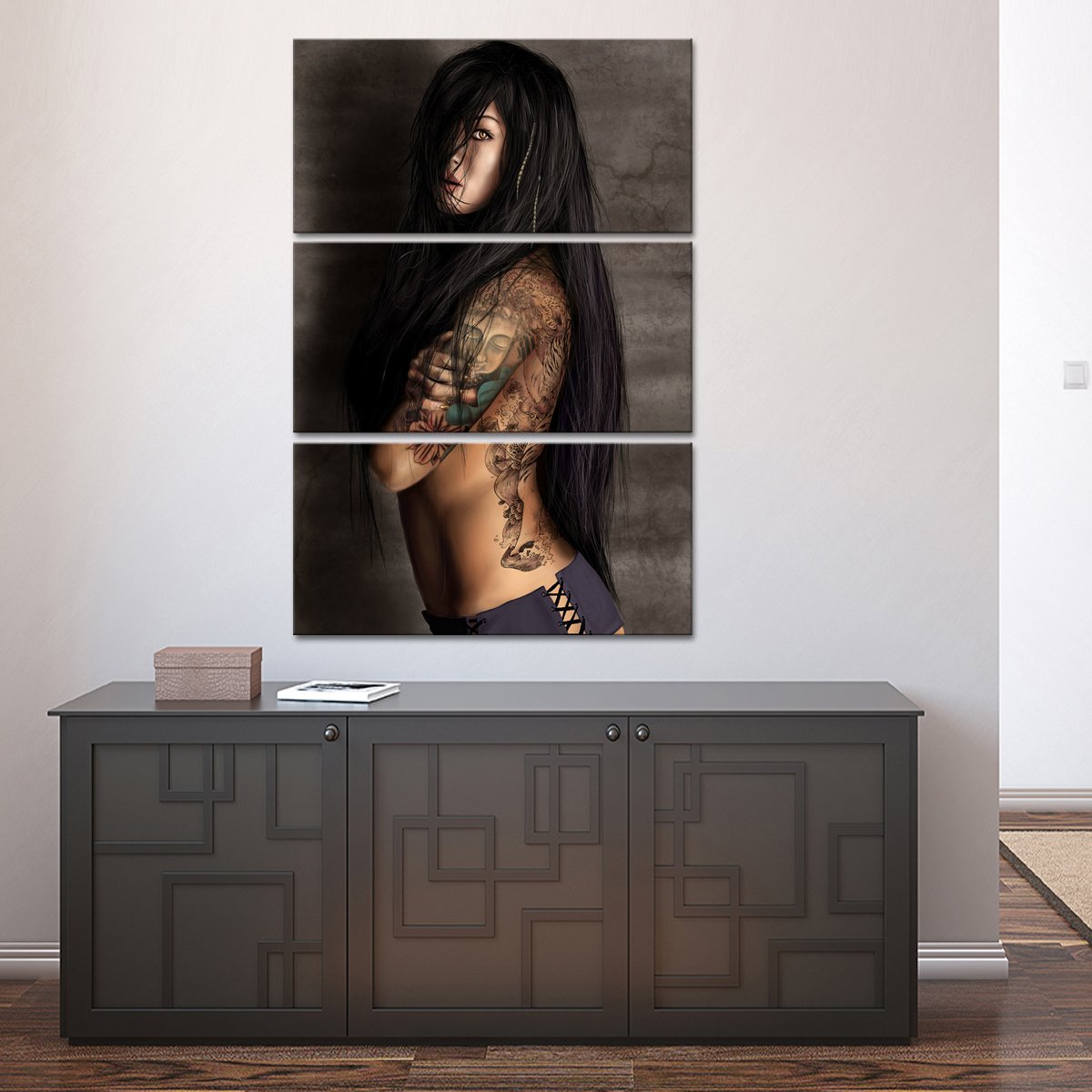 Buddha Tattoo Multi Panel Canvas Wall Art