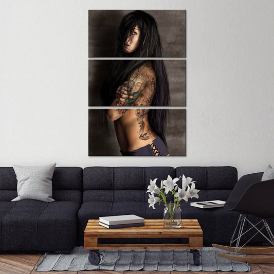Buddha Tattoo Multi Panel Canvas Wall Art