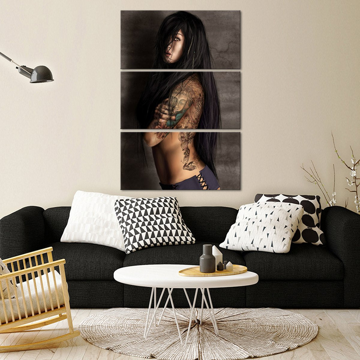 Buddha Tattoo Multi Panel Canvas Wall Art