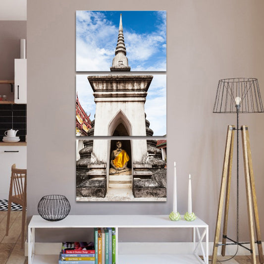Buddha Temple Multi Panel Canvas Wall Art