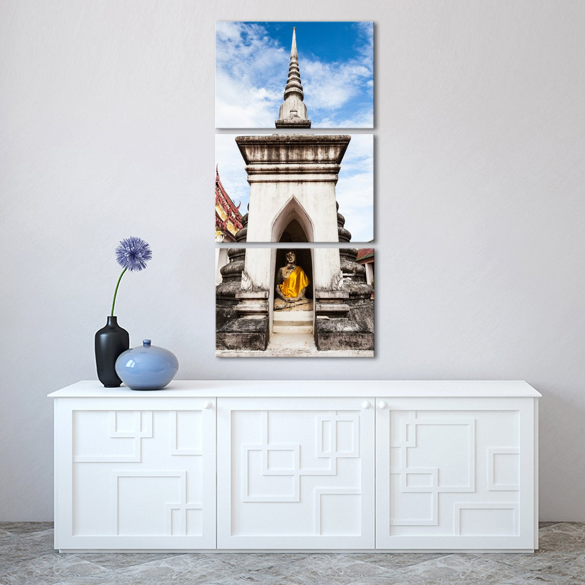 Buddha Temple Multi Panel Canvas Wall Art