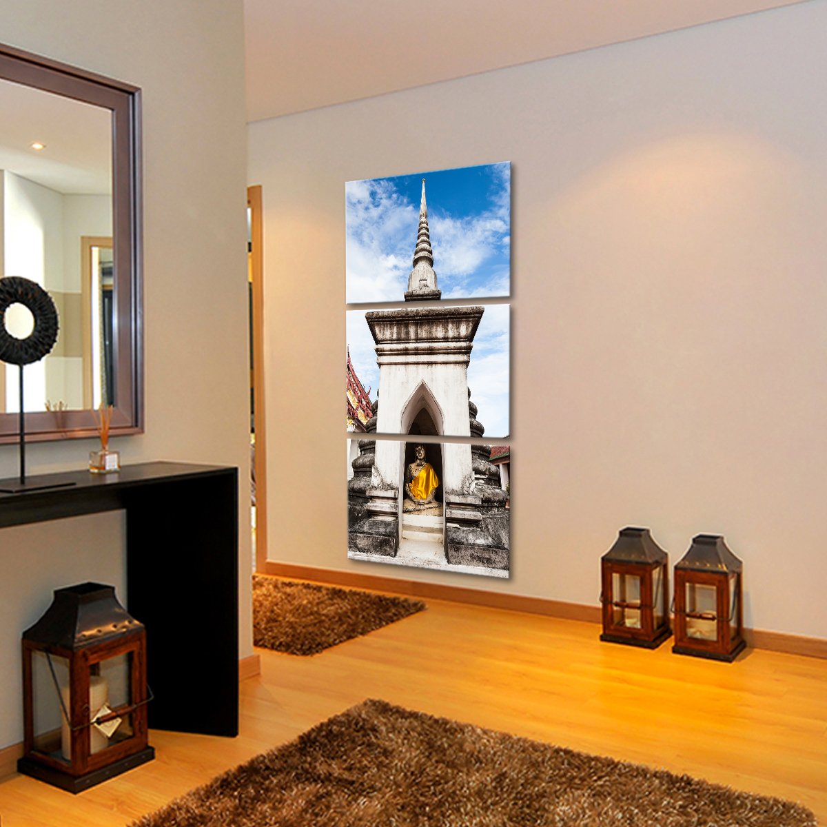 Buddha Temple Multi Panel Canvas Wall Art