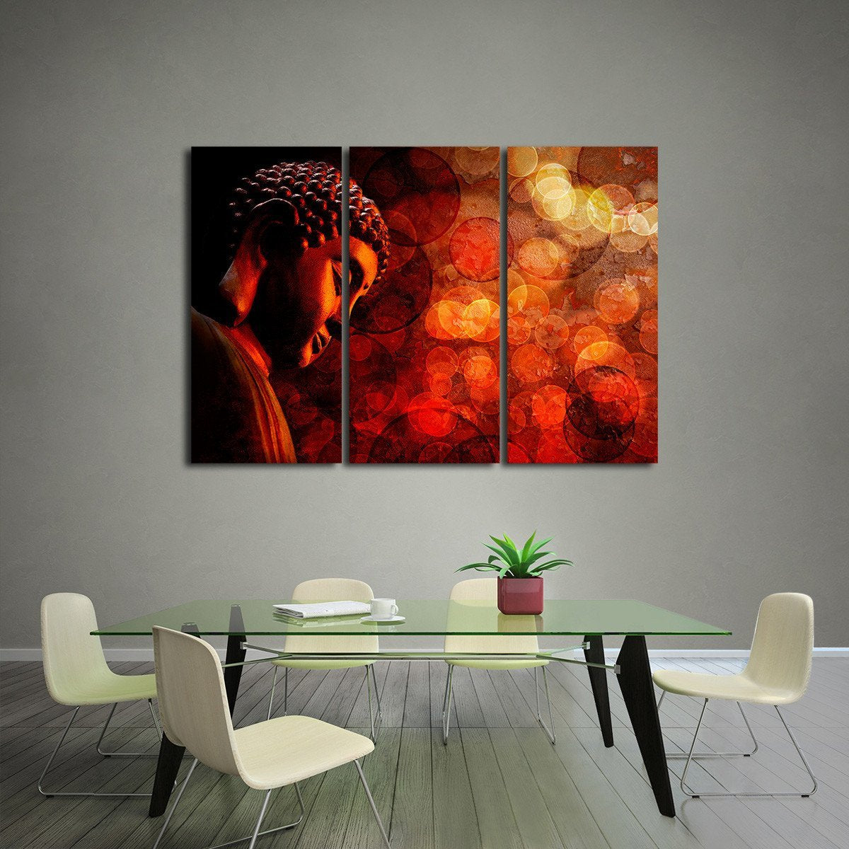 Buddhist Meditation Multi Panel Canvas Wall Art