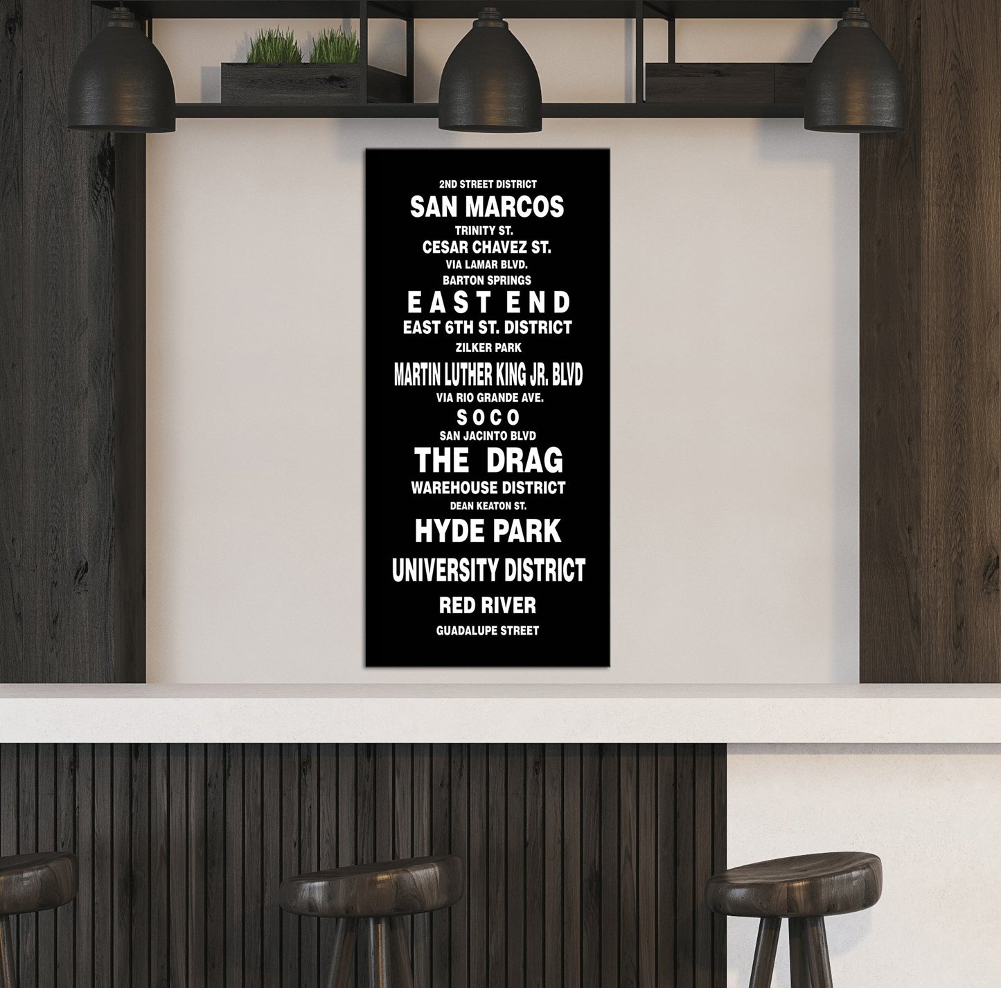 Bus Roll Austin Multi Panel Canvas Wall Art