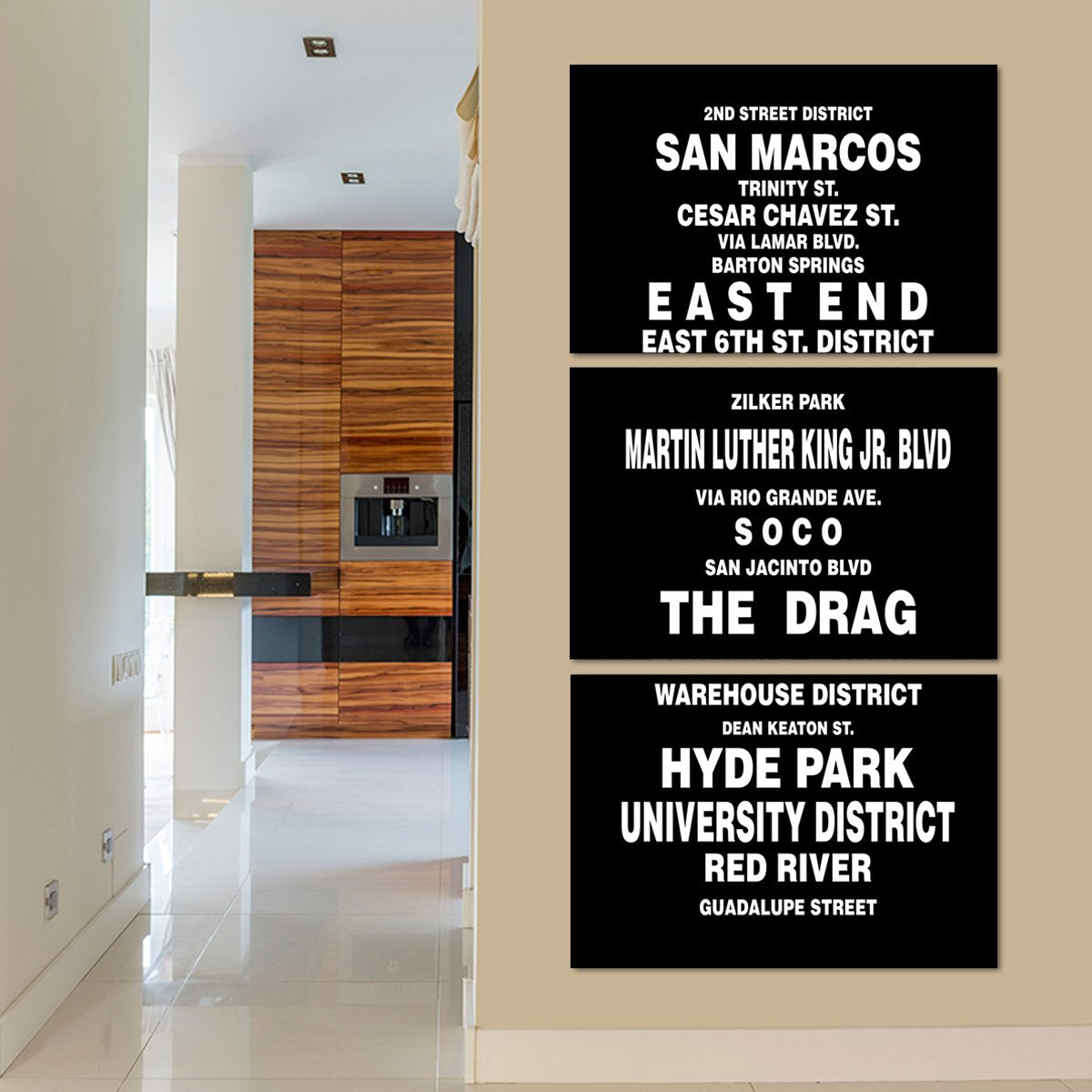 Bus Roll Austin Multi Panel Canvas Wall Art