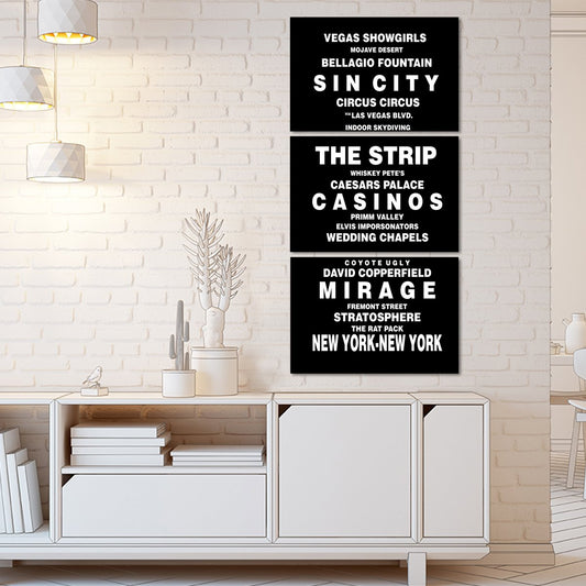 Bus Roll Las Vegas Multi Panel Canvas Wall Art