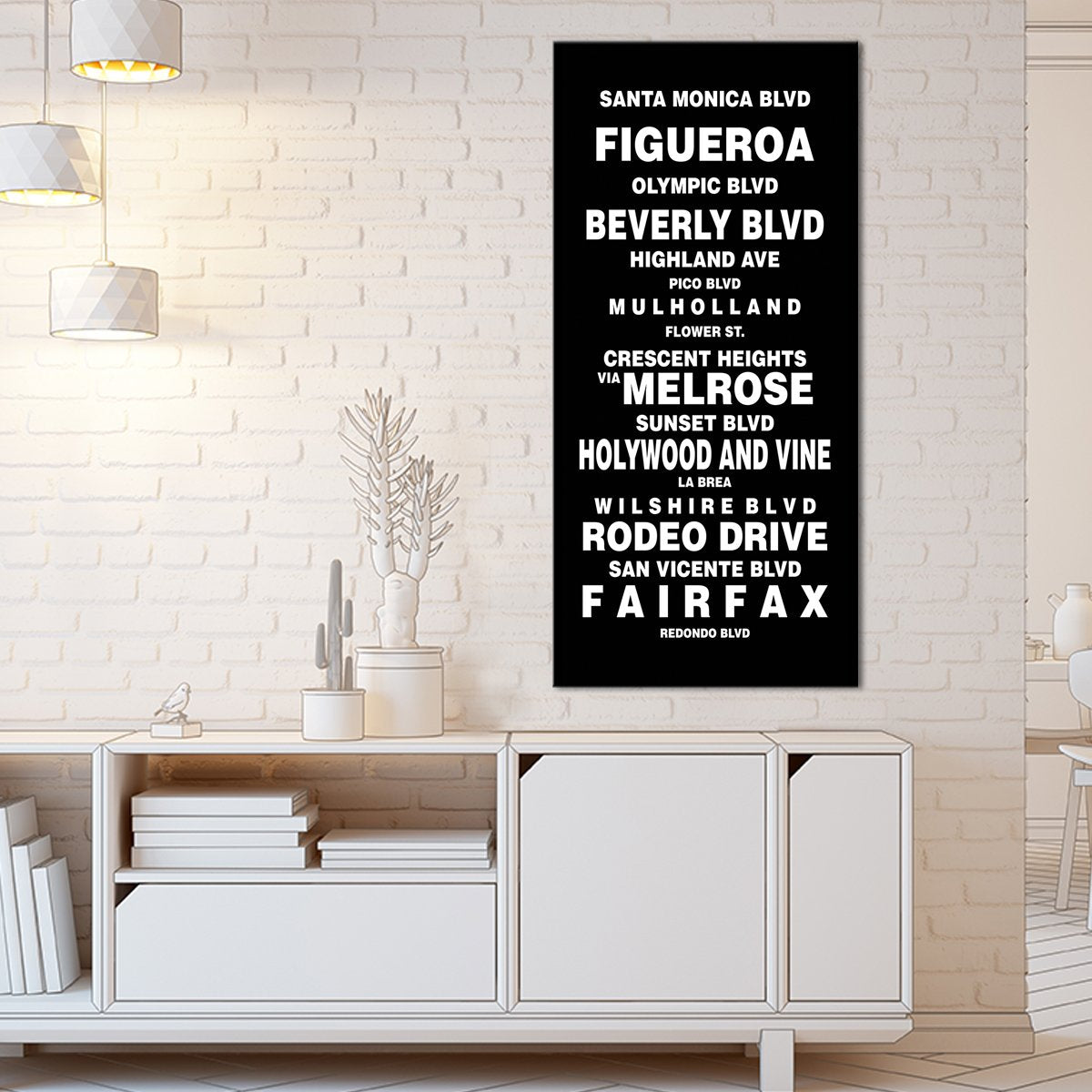 Bus Roll Los Angeles Multi Panel Canvas Wall Art