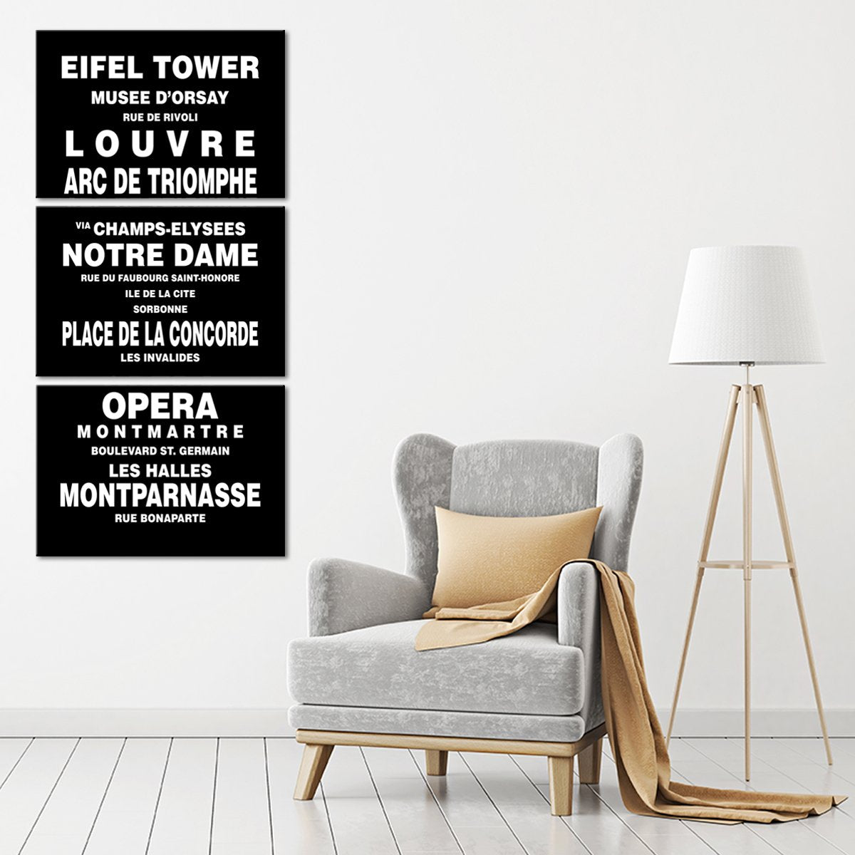 Bus Roll Paris Multi Panel Canvas Wall Art