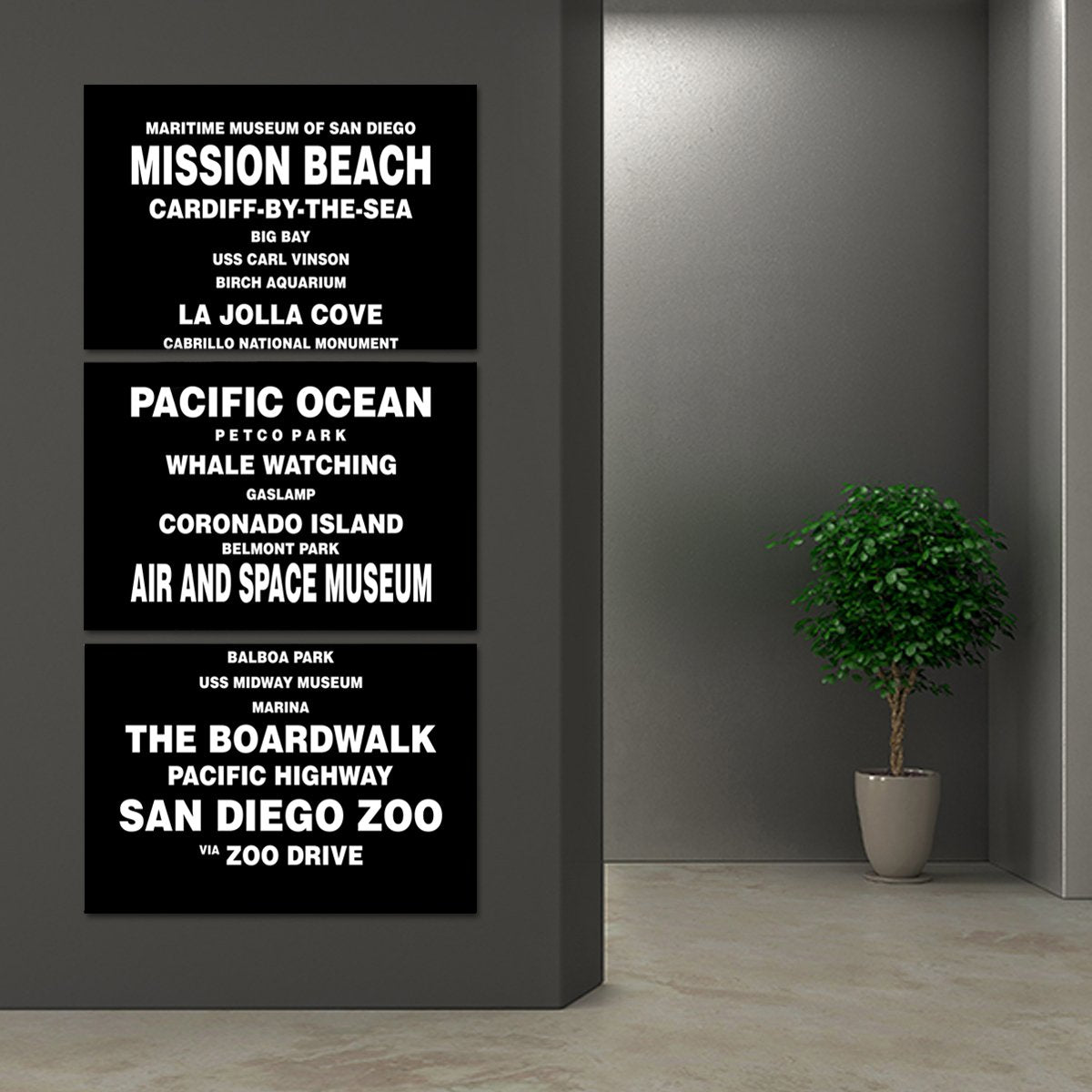 Bus Roll San Diego Multi Panel Canvas Wall Art