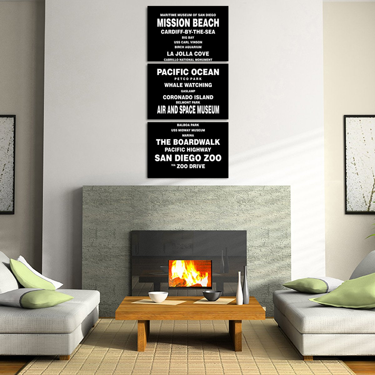 Bus Roll San Diego Multi Panel Canvas Wall Art