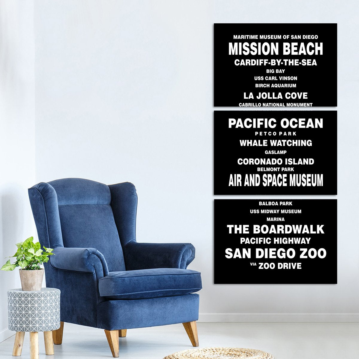 Bus Roll San Diego Multi Panel Canvas Wall Art