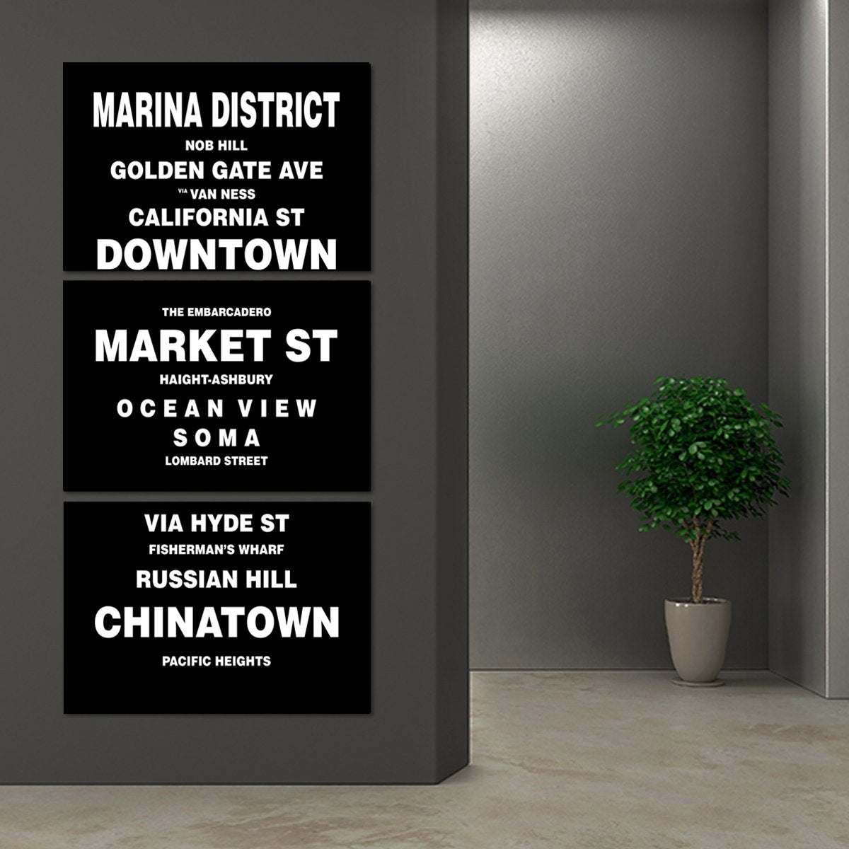 Bus Roll San Francisco Multi Panel Canvas Wall Art