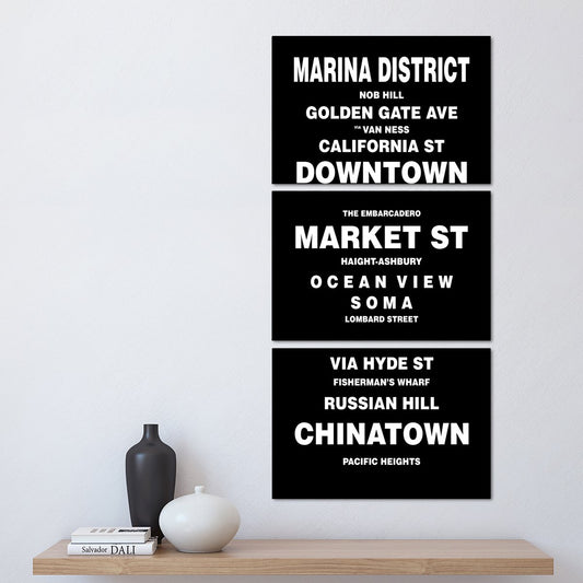 Bus Roll San Francisco Multi Panel Canvas Wall Art