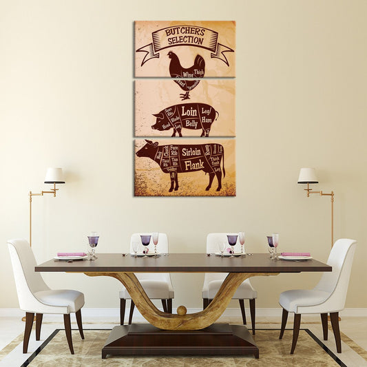 Butcher Favorite Multi Panel Canvas Wall Art