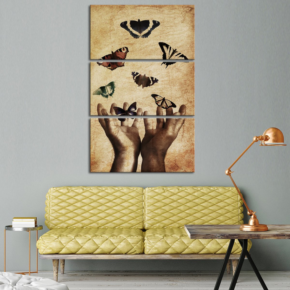 Butterfly Fantasy Multi Panel Canvas Wall Art