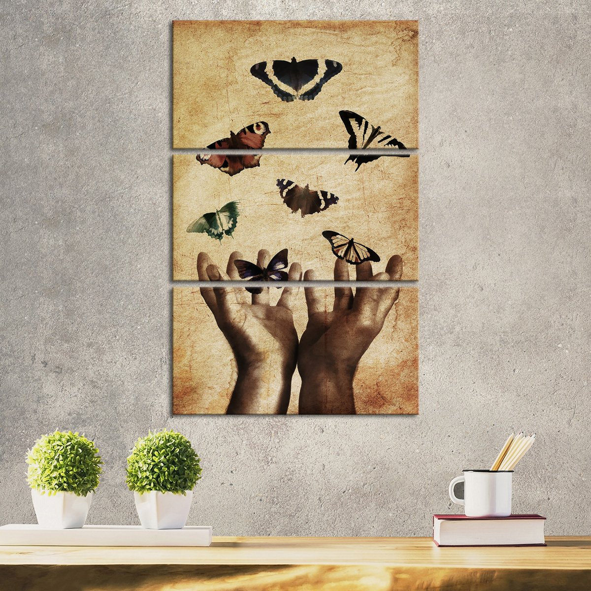 Butterfly Fantasy Multi Panel Canvas Wall Art