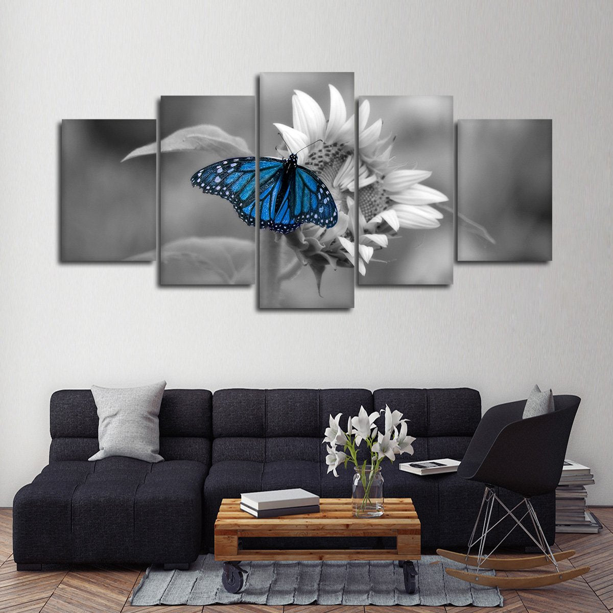 Butterfly Pop Multi Panel Canvas Wall Art