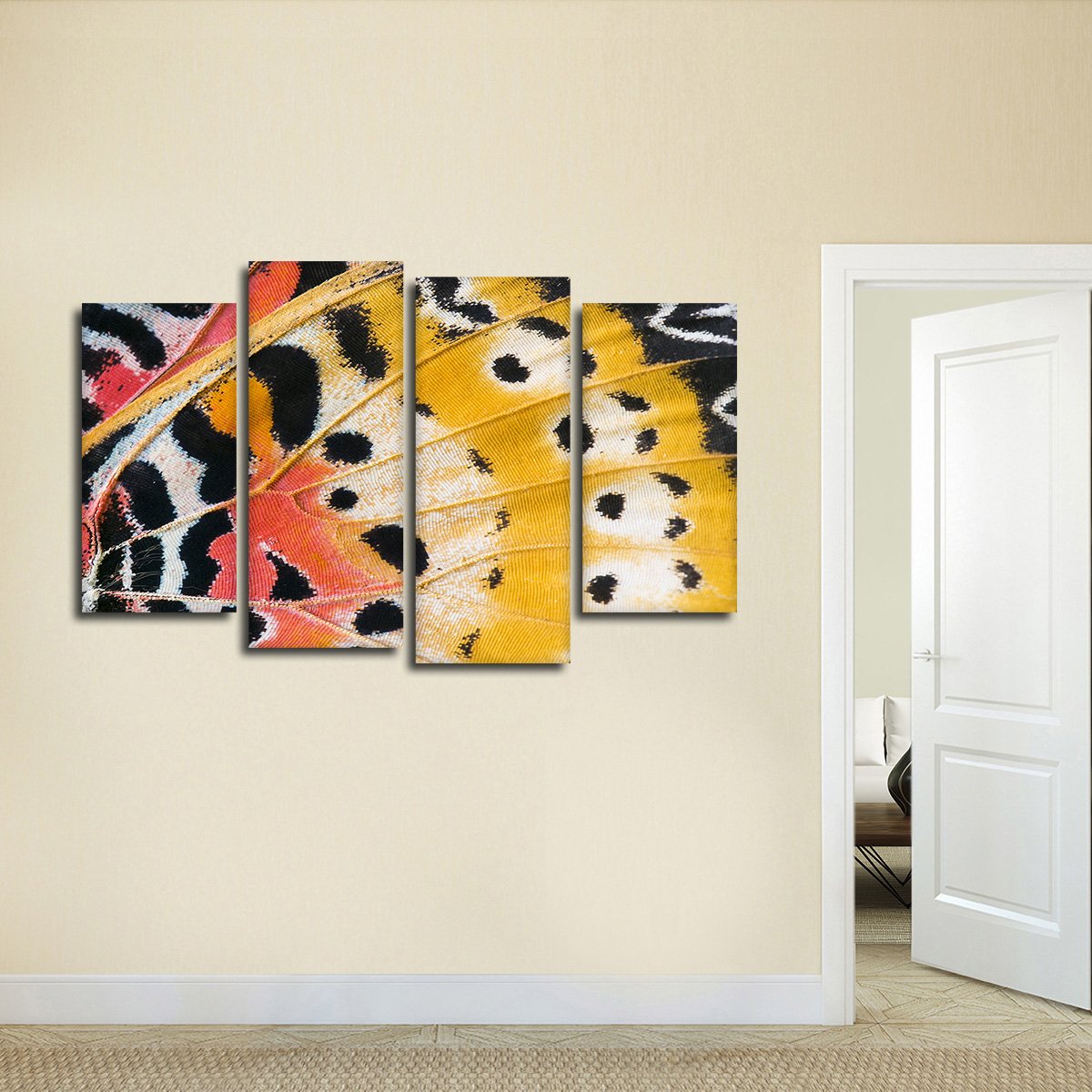 Butterfly Wing Multi Panel Canvas Wall Art