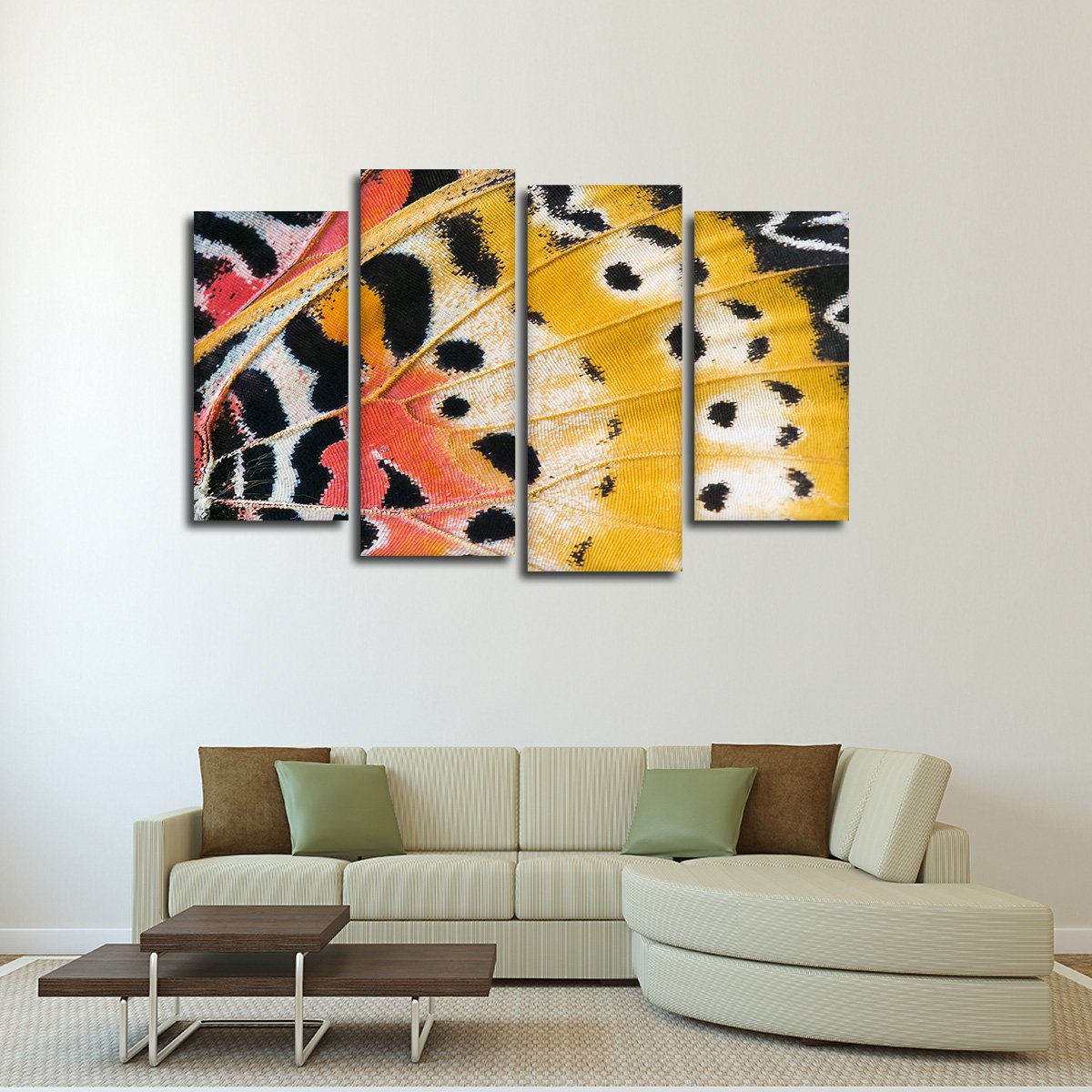 Butterfly Wing Multi Panel Canvas Wall Art