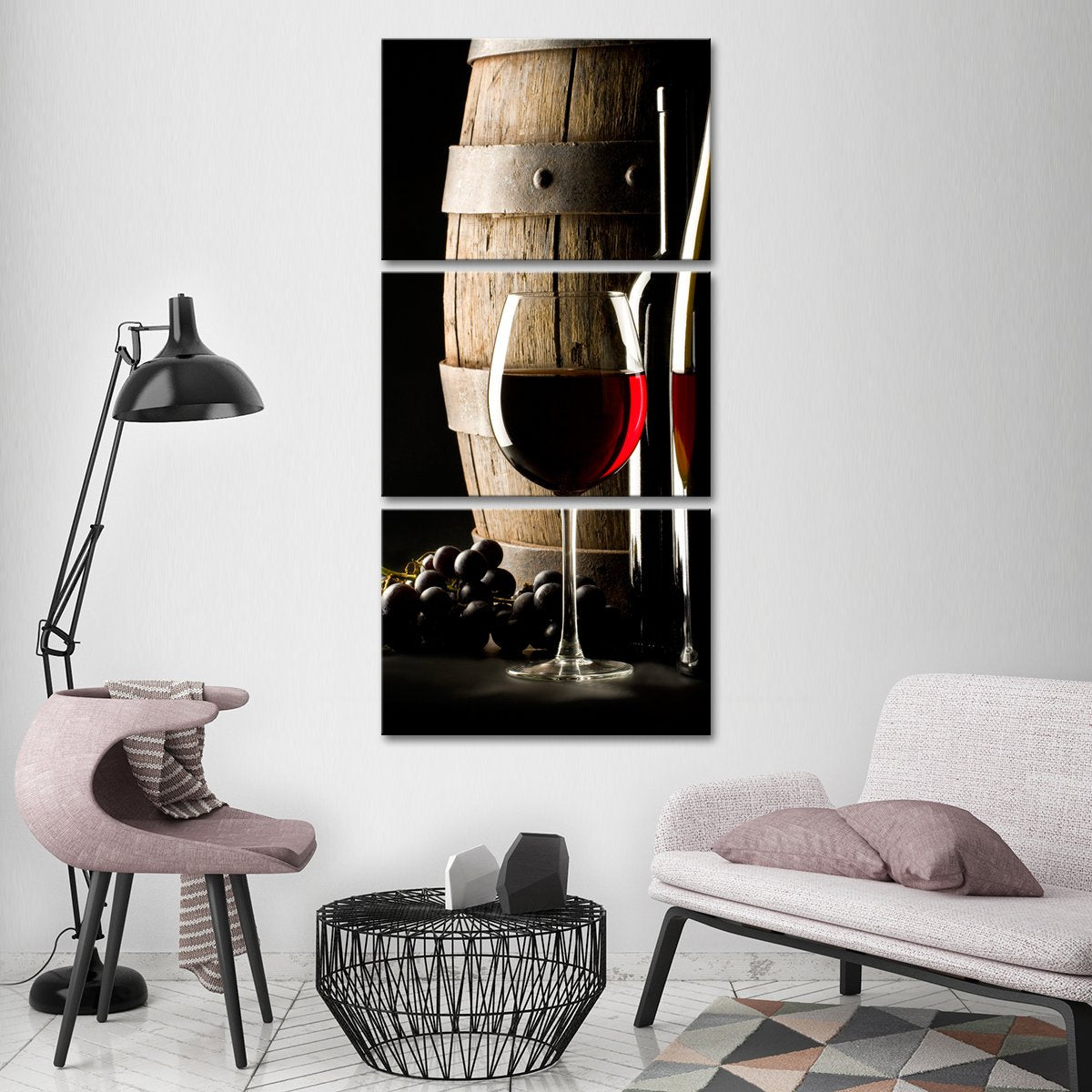 Cabernet Multi Panel Canvas Wall Art