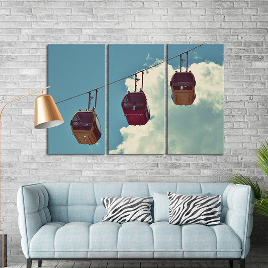 Cable Cars Multi Panel Canvas Wall Art