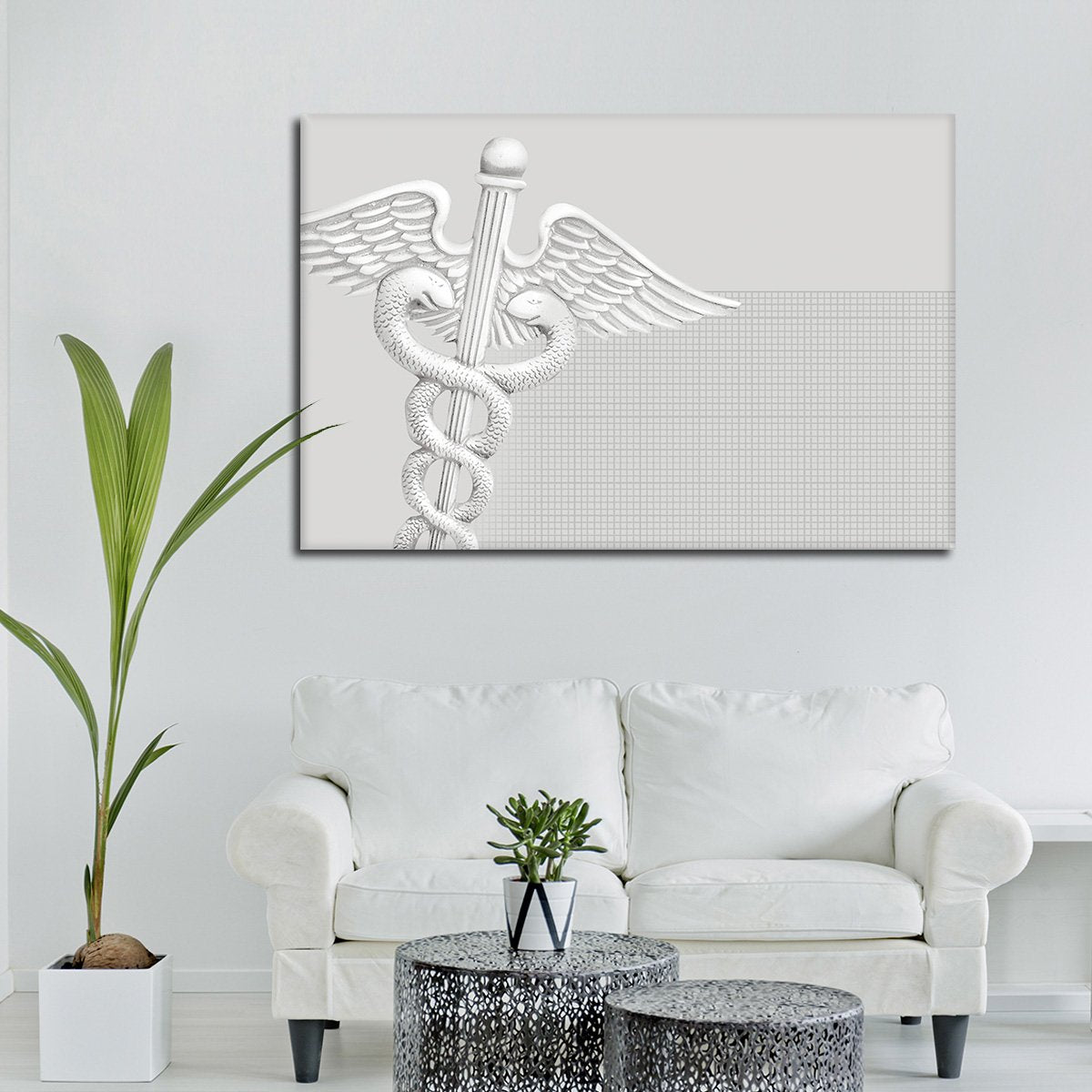 Caduceus Multi Panel Canvas Wall Art