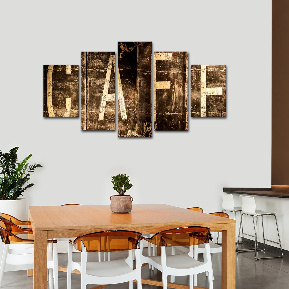 Cafe Multi Panel Canvas Wall Art