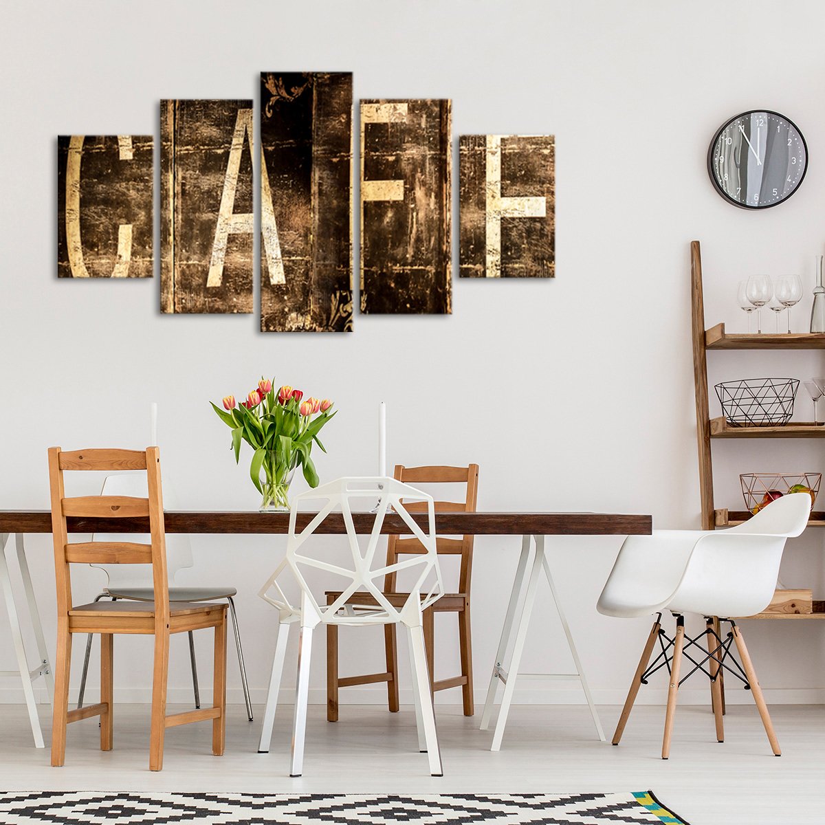 Cafe Multi Panel Canvas Wall Art