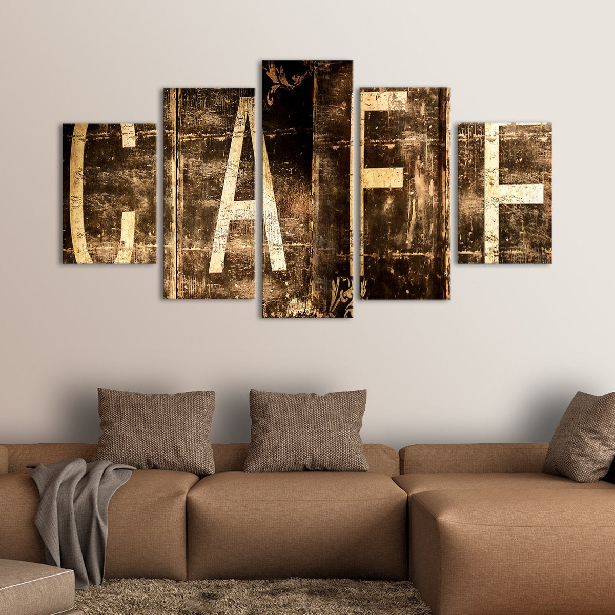 Cafe Multi Panel Canvas Wall Art