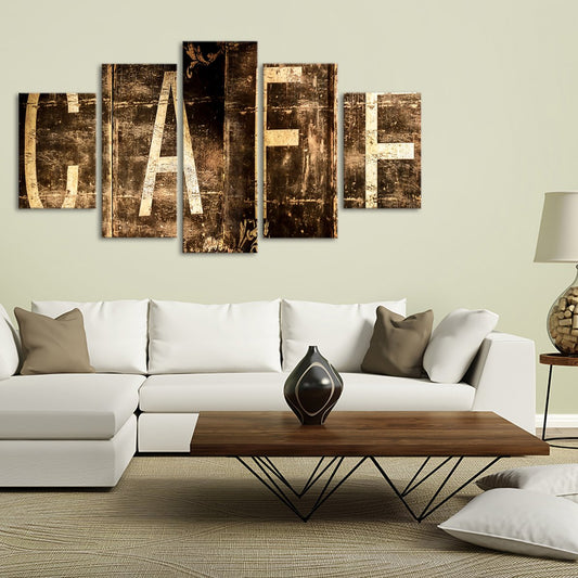 Cafe Multi Panel Canvas Wall Art
