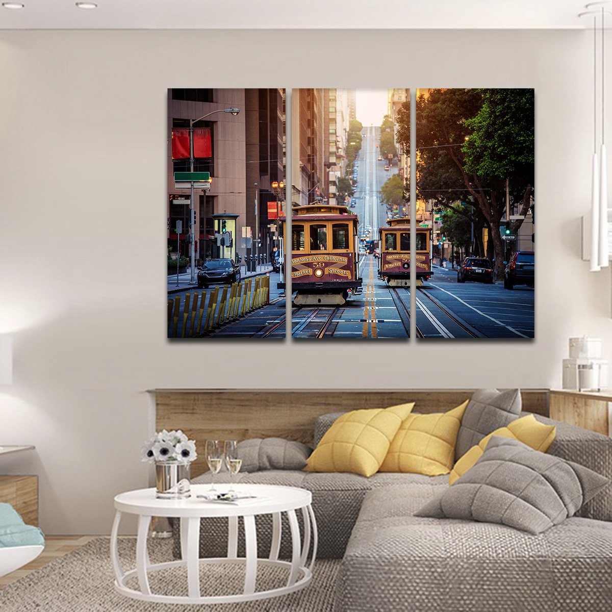 California Street Multi Panel Canvas Wall Art