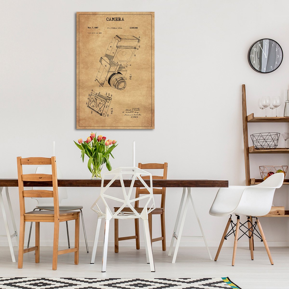 Camera Patent Canvas Wall Art