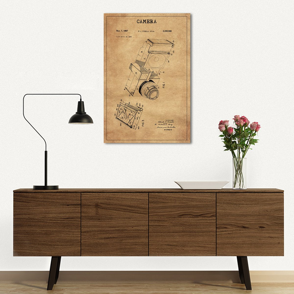 Camera Patent Canvas Wall Art