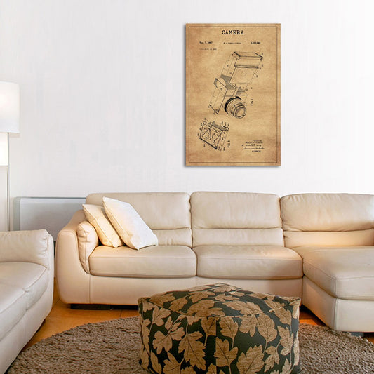 Camera Patent Canvas Wall Art