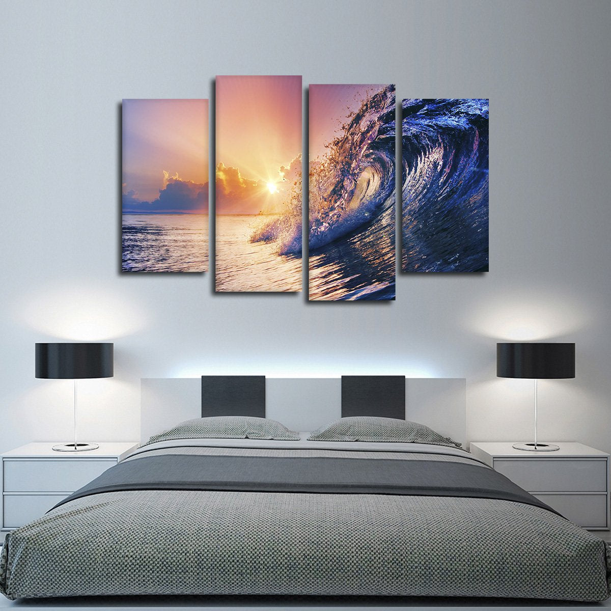 Cannot Stop The Wave Multi Panel Canvas Wall Art