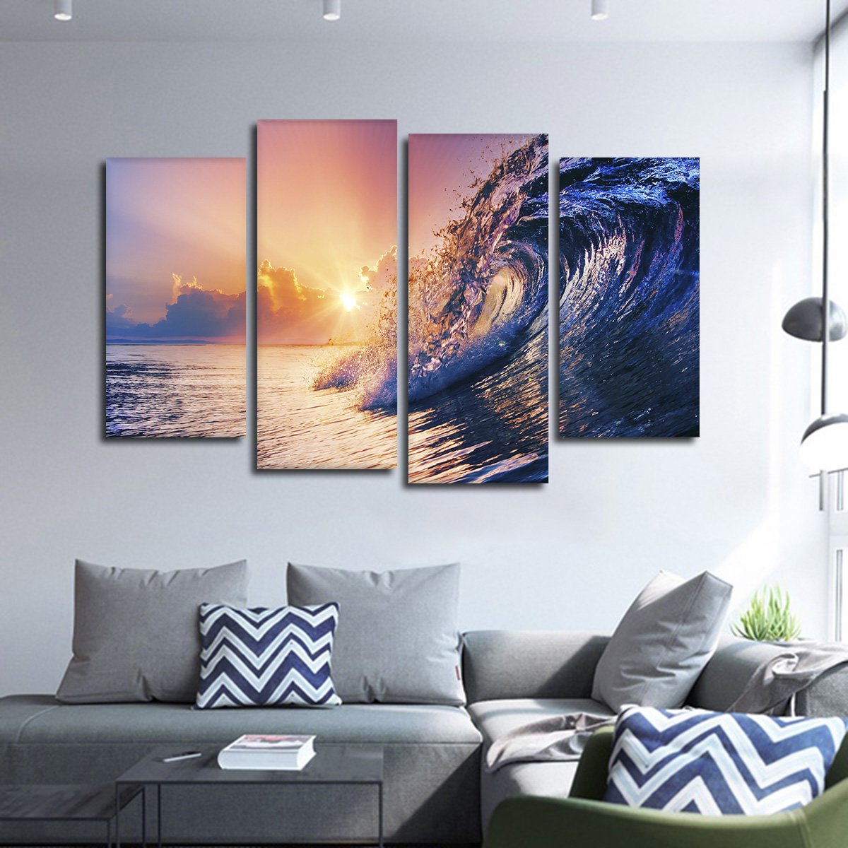 Cannot Stop The Wave Multi Panel Canvas Wall Art