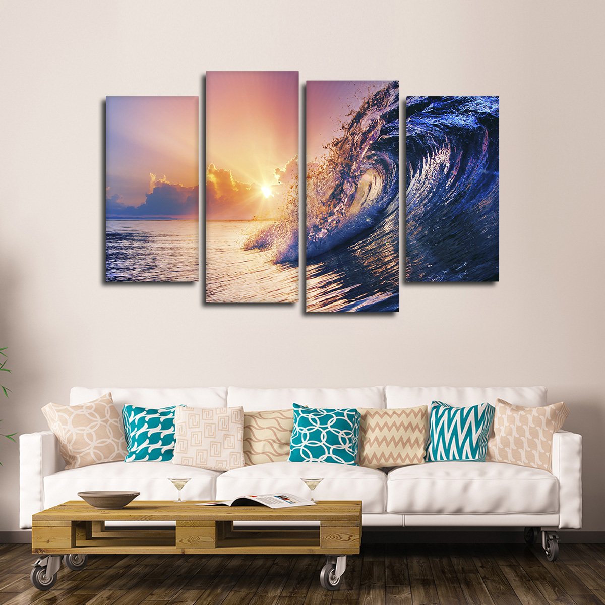 Cannot Stop The Wave Multi Panel Canvas Wall Art