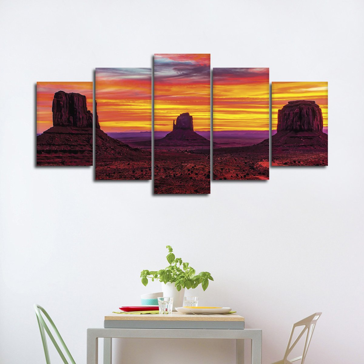 Canyon Sunset Multi Panel Canvas Wall Art
