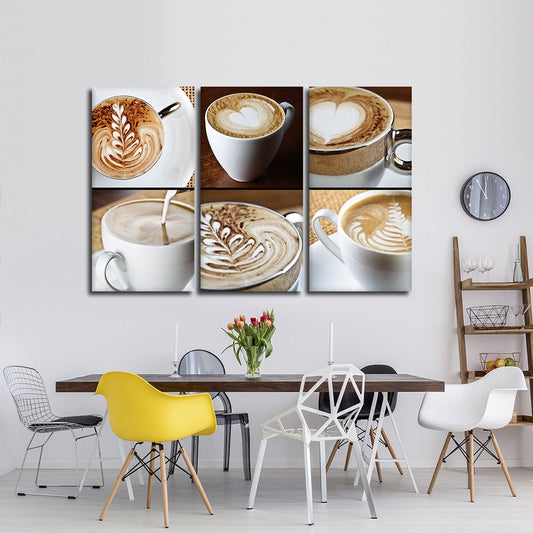Cappuccino Latte Multi Panel Canvas Wall Art
