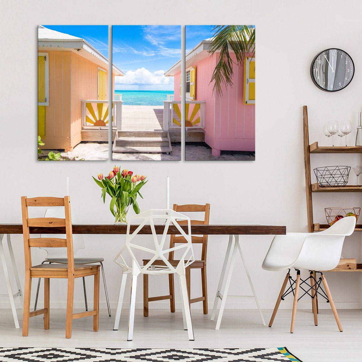 Caribbean Island Home Multi Panel Canvas Wall Art
