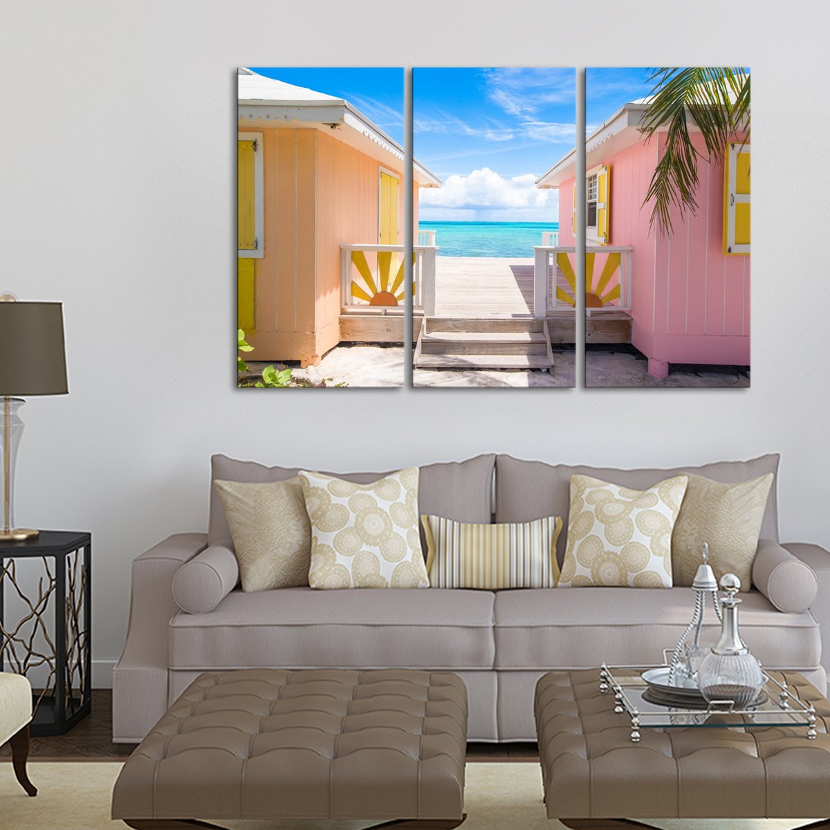 Caribbean Island Home Multi Panel Canvas Wall Art